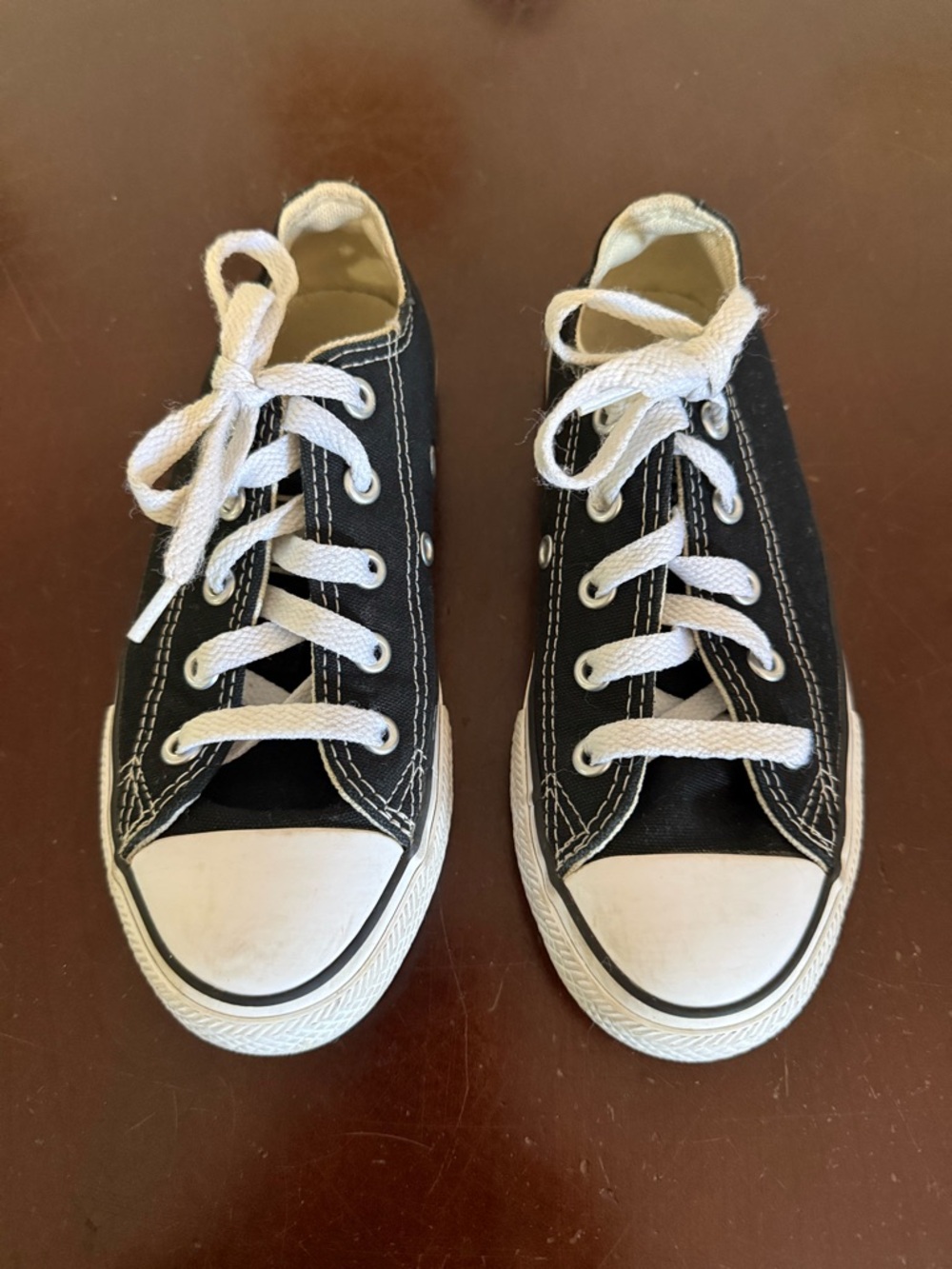 Converse Black and White Low-Top Kids Sneakers
